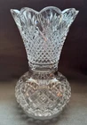 Vintage Waterford Crystal 9.25” Heavy Vase House Of Waterford