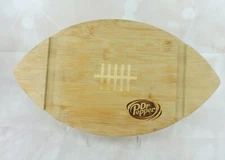 Dr Pepper Football Cutting Board Wooden Snack Tray Game Day Cheese Soda Pop