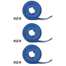 Blue Devil 25-Foot Backwash Hose for Pool with Hose Clamp, 1-1/2" x 25' 3 Pack
