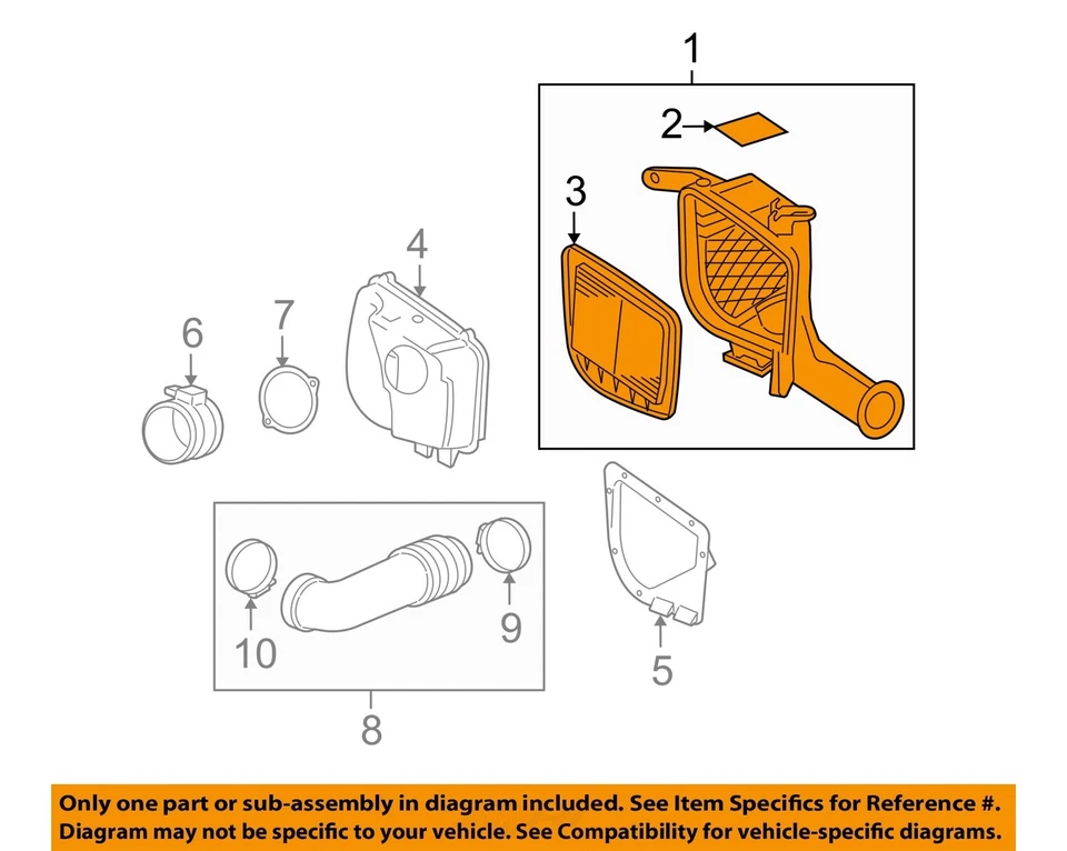Used Air Cleaner Assembly fits: 2007 Cadillac Srx Base 3.6 Grade A — 第 3/4 张图片