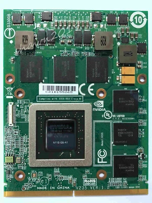 CARTE VIDÉO NEUVE DELL ALIENWARE M15X M17X NVIDIA GTX460M 1,5 Go DDR5 CN-0479NV - Photo 1/3