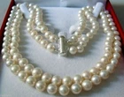 DOUBLE STRAND 8-9 MM FRESHWATER CULTURED PEARL NECKLACE 17-18 IN