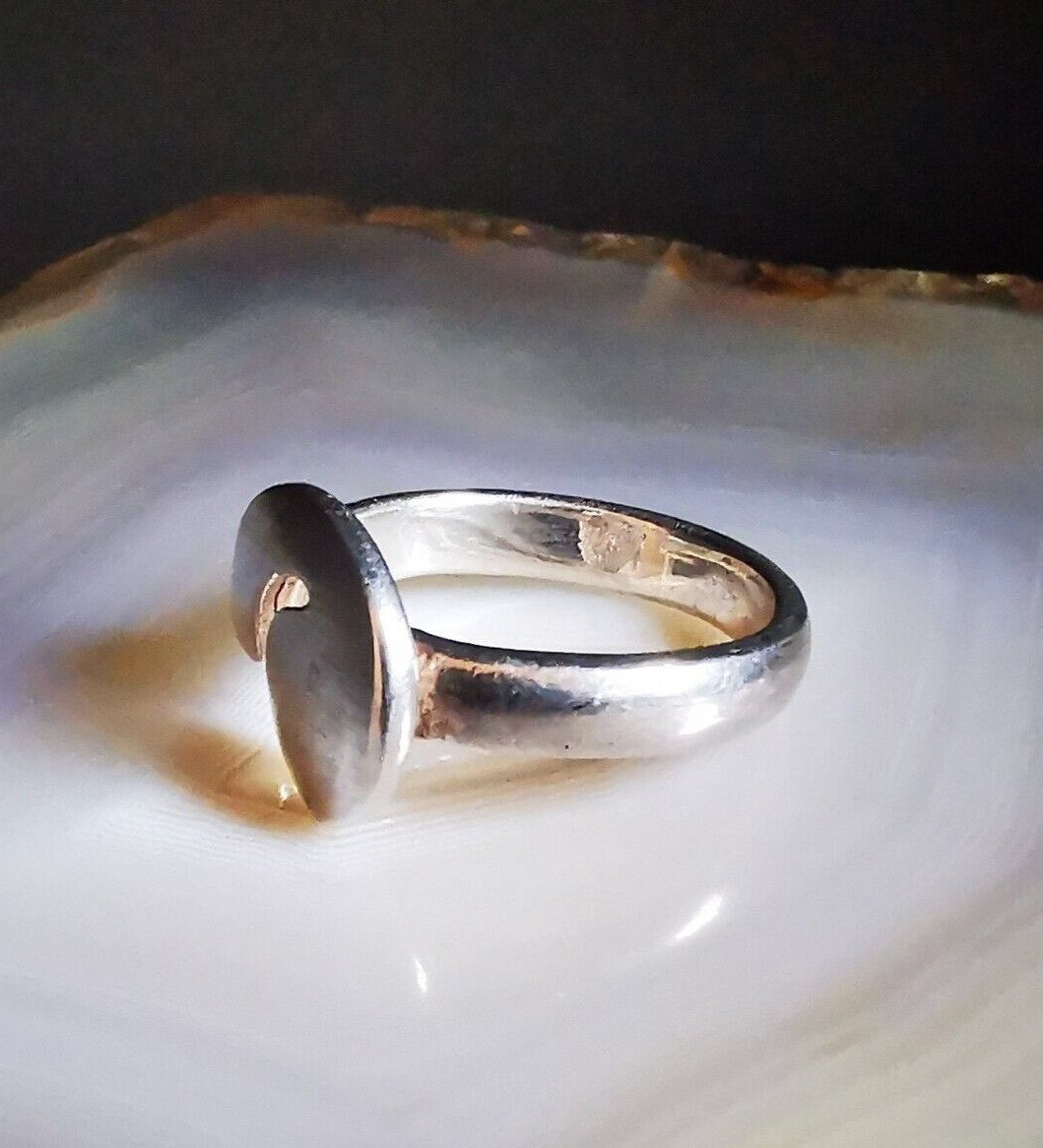 Ring Silver 925 Openwork Asymmetrical Modern Vers… - image 5