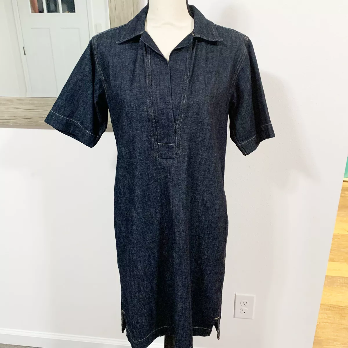 Lauren by Ralph Lauren Soft Denim Dress with pockets small preowned