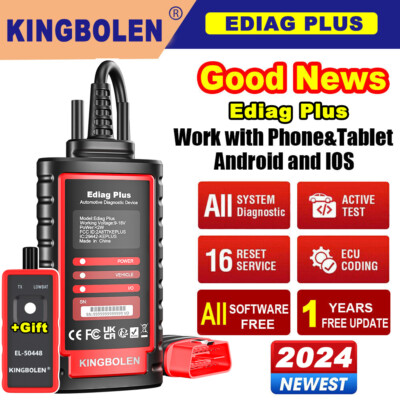 KINGBOLEN Ediag Plus OBD2 Scanner Car Diagnostic Tool ECU Coding Full Software