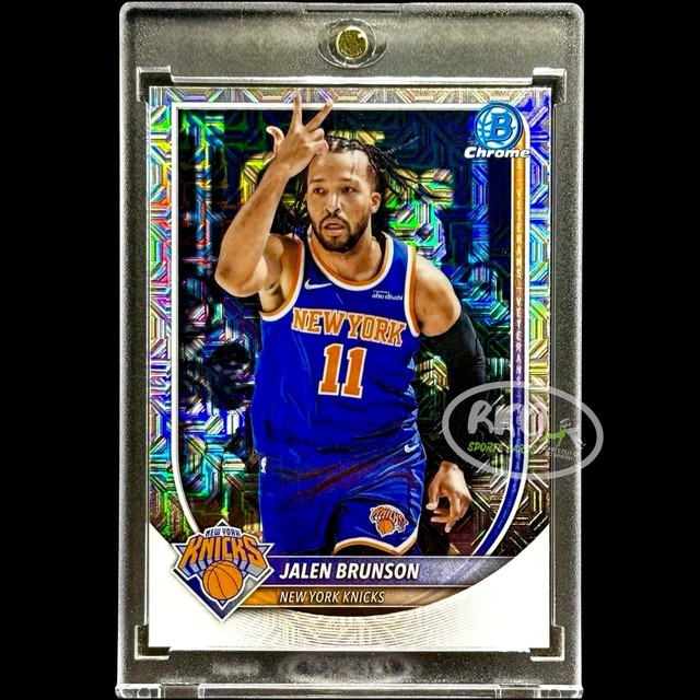 Jalen Brunson Mojo Refractor Prizm Card 2025 Bowman - Ny Knicks Mvp
