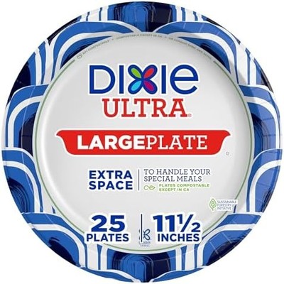 Dixie Ultra Large Paper Plates 11 Inch 25 Count