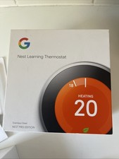 Google Nest Learning Thermostat 3rd Generation Stainless Steel Nest Pro Edition
