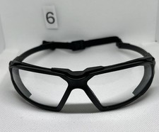 Pyramex Highlander Safety Glasses Clear Lens, Z87 ANSI Rated, Black Frame wit