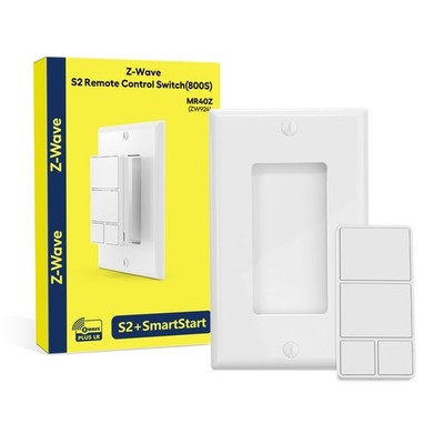 800 Series ZWave Scene Controller 4 Button Zwave Plus Wall Switch MR40Z Hub