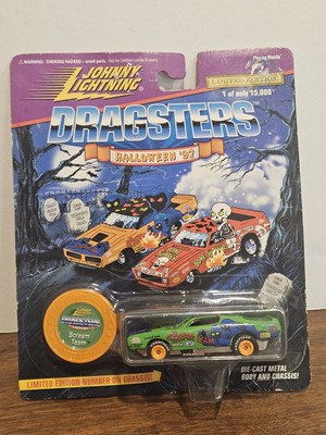 1997 Johnny Lightning 1:64 DRAGSTERS Halloween SCREAM TEAM Green MOC C-7.0
