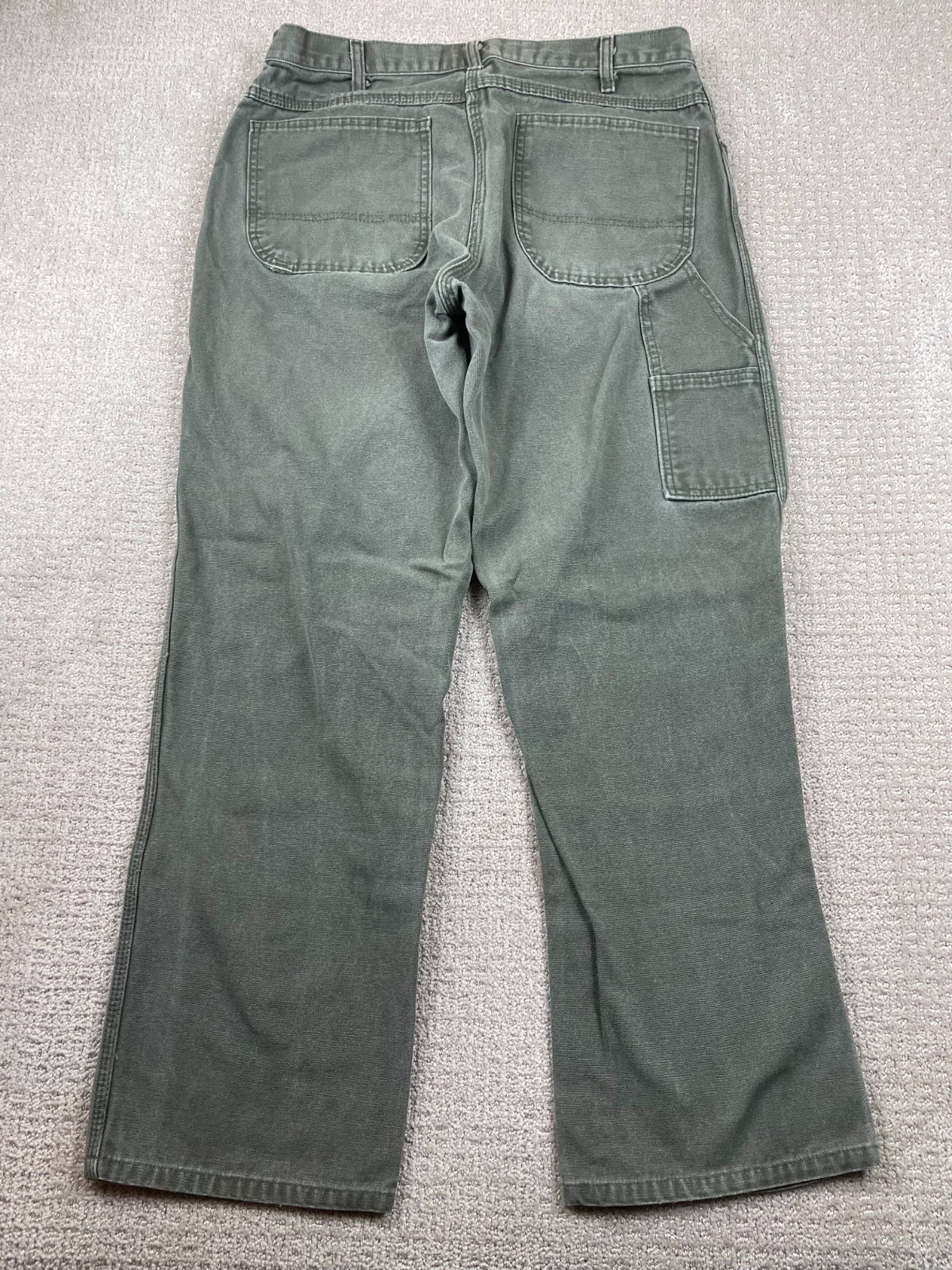 Vintage Dickies Pants Fits Men 34x30 Gray Canvas Carpenter Relaxed Straight Work