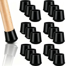 24/40Stk Stuhlbeinkappen,Schwarz Schutzkappen...