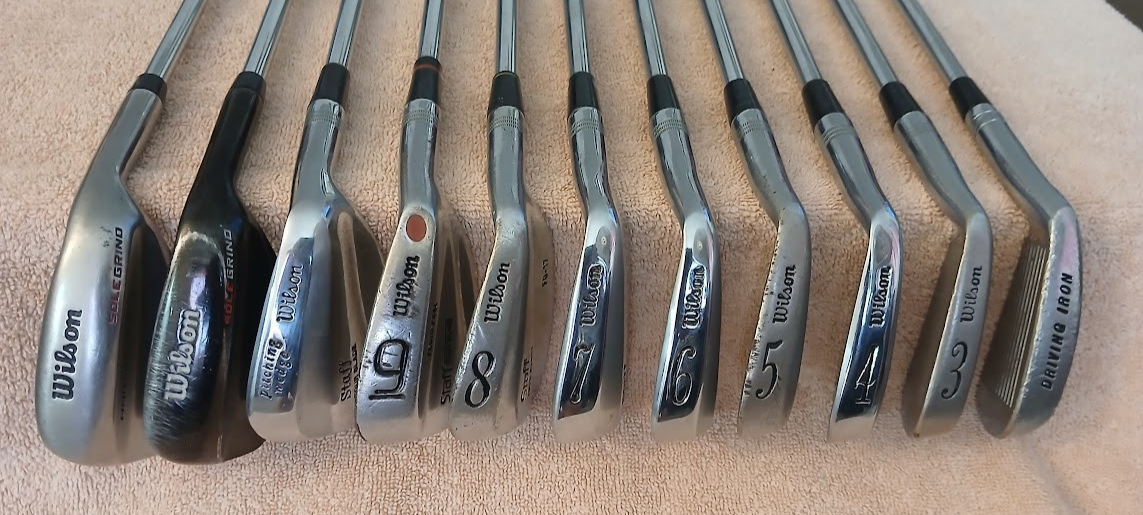 TZ GOLF - VINTAGE RARE Wilson Staff Tour BLADE, D.I., 3-SW Irons