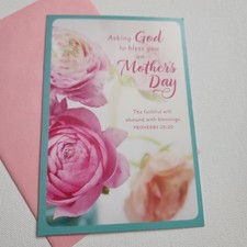 DaySpring Mother's Day Card God Bless You Proverbs 28:20 Pink Floral