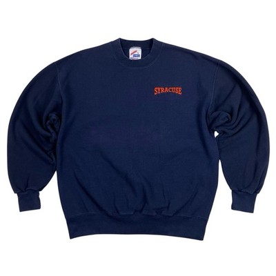 VTG 90s Navy Blue Syracuse University Crewneck Sweatshirt USA Made Size L