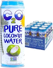 C2O Pure Coconut Water, 17.5oz, Pack of 12, No Sugar, Non-GMO, Plant-Based