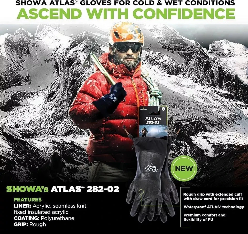Guanti da Neve Showa Invernali Caldi Spessi Guanti Termici Isolanti Impermeabili Escursionismo - Immagine 4 di 4