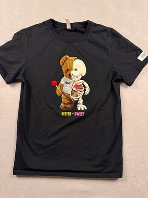 FIFTH LOOP Bittersweet Teddy Bear Skull Black Tshirt Men s Small Plush 3D