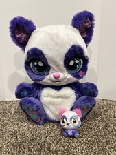 Peek-A-Roo, Interactive Panda-Roo Purple Panda Bear Plush Toy w Sounds with Baby