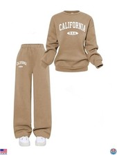 Cute Girls' 2-Piece Sweatsuit Set, Crewneck Sweatshirt Casual Pants