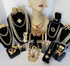 Vintage to Now Wearable Costume Jewelry Lot 34 pc Gold tone 1980s Napier Coro