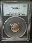 1961 Proof Roosevelt SILVER Dime PCGS PF69