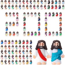 Bememo 200 Pcs Jesus Toys Little 1.2 x 1.4 inches, Comprehensive Colors