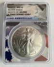 2026 ANACS MS70 First Strike Coin $1 Silver Eagle in Flag Core