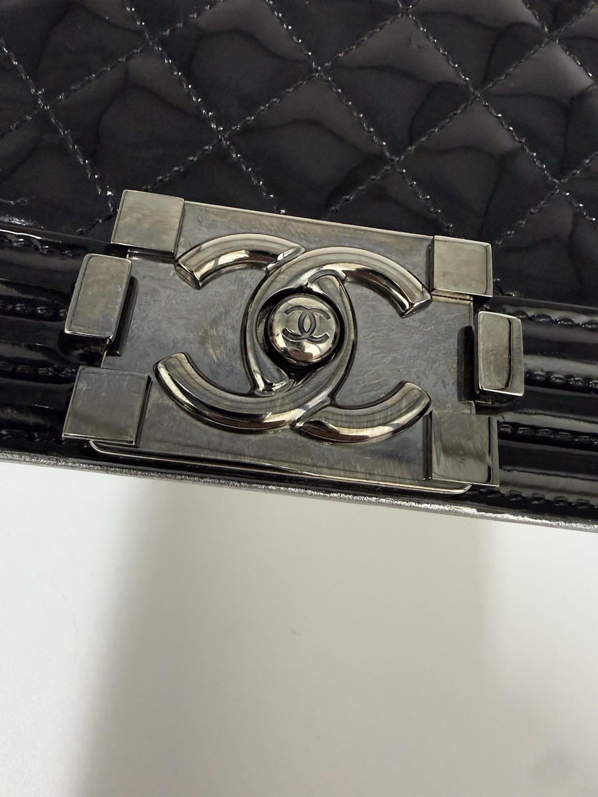 Chanel Plexiglass Pattern Two Tone Boy Bag - image 14