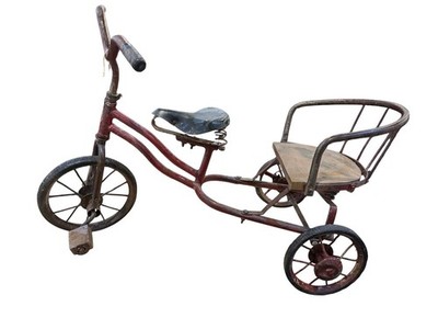 Vintage Child s Tricycle with Rear Seat