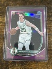 2025-26 Bowman Basketball Max Shulga #53 Boston Celtics RC chrome Fuchsia /199