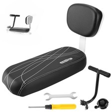 Kids Bike Seat with Backrest, Child Bicycle Rear Seat Cushion with Safety