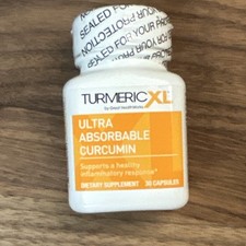 TurmericXL Curcumin Turmeric Supplement - 30 Capsules - Expiration 8/27
