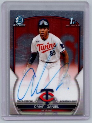 2023 Bowman Chrome #CPA-OD Omari Daniel Prospect Autographs