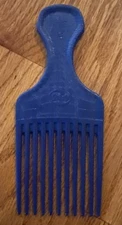 Vintage Goody Plastic Hair Picks Lift Combs Croc Textured Navy Blue 6.5" USA