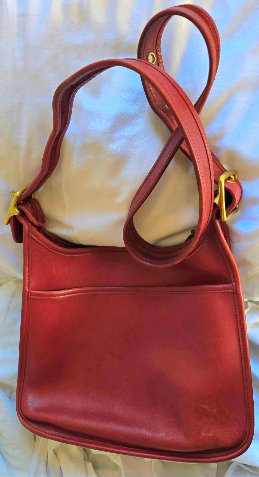 Vintage Coach Legacy Janice 9966 Red Leather Shoulder/Crossbody Bag