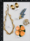 Vintage Signed Costume Jewelry Lot Trifari Sarah Coventry Czech Paolo 5 Pc