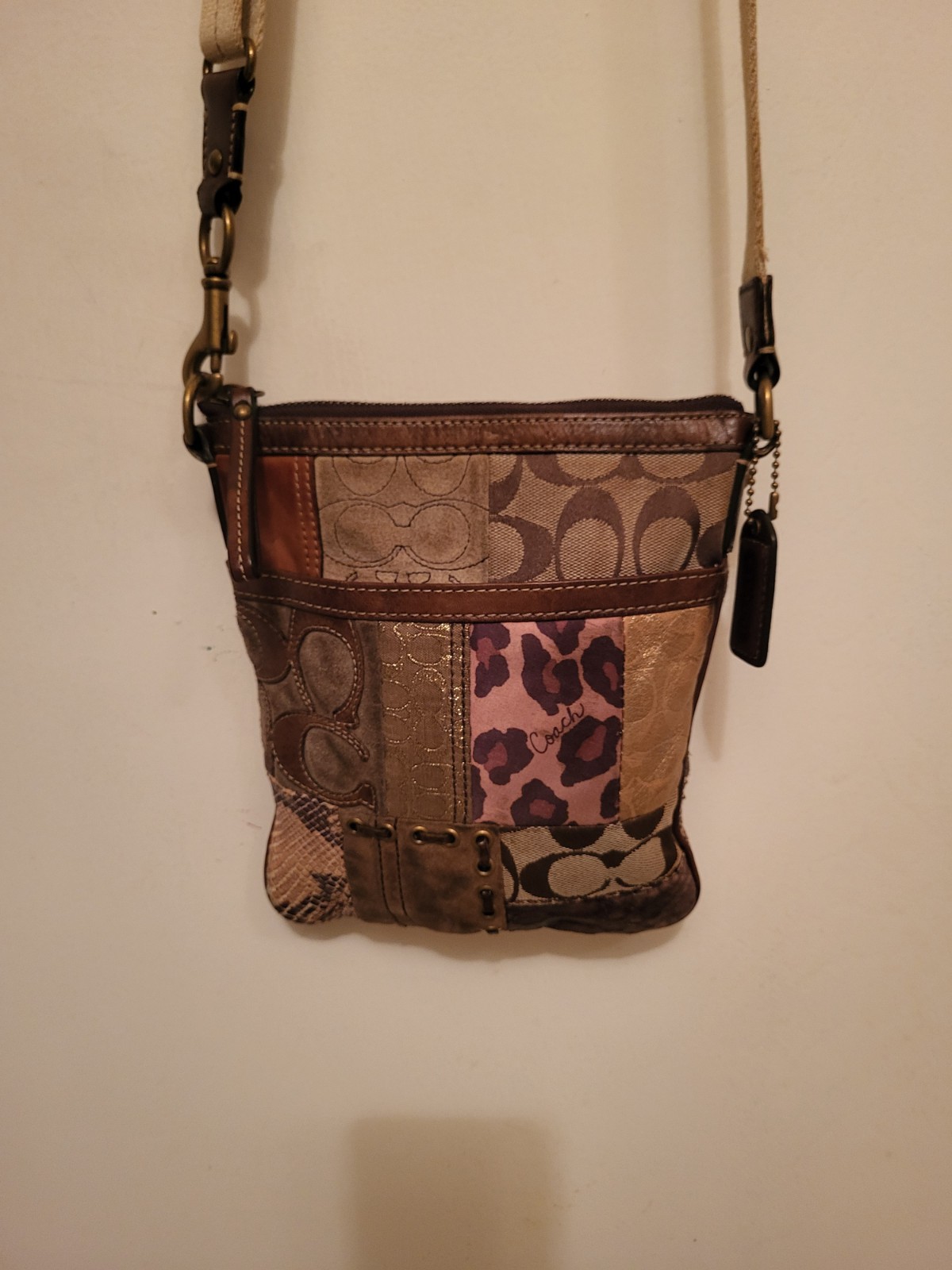 Coach Patchwork Animal Print Safari Adjustable St… - image 4