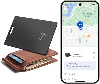 Android Wallet Tracker Karte - Ultradünner IP68 wasserdichter Tracker für