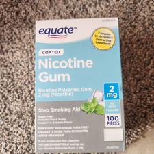 CVS Health Equate Nicotine Gum 2mg, Ice Mint Flavor - 100 Piece Exp. 2026, Sep