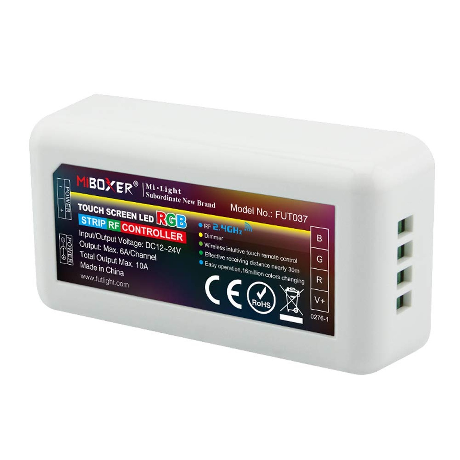 LGIDTECH FUT037 Miboxer RGB LED Strip Light 2.4GHz RF Wireless 4-Zone Control...