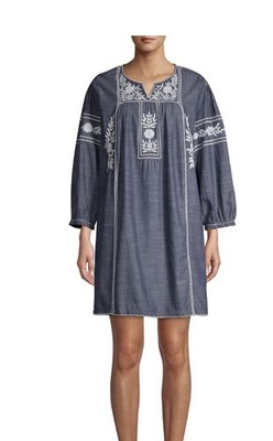 ROBERTA ROLLER RABBIT Women's Indigo Abigail Dress $245 size small