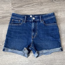 GAP Cuffed Denim Jean Shorts Teens 14 Blue High Rise Summer Walking Beach
