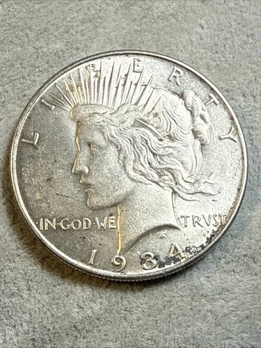 1934-P Peace Silver Dollar AU Almost Uncirculated Nice Coin See Pics 7869