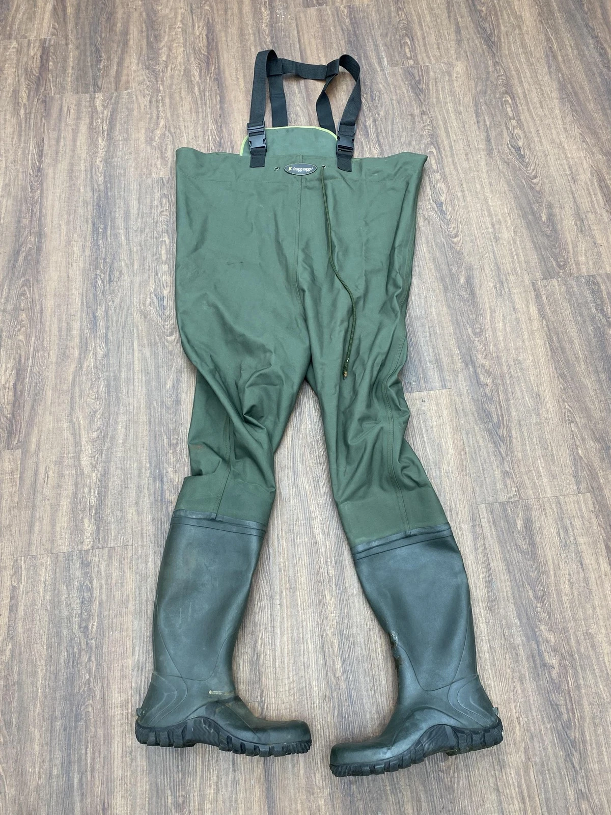 Frogg Toggs Wade Wear Chest Waders Size 10 Green Bootfoot Fishing Gear