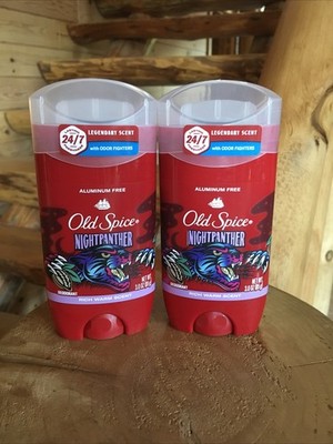 2 X Old Spice Nightpanther Deodorant, Aluminum Free - 3 oz each