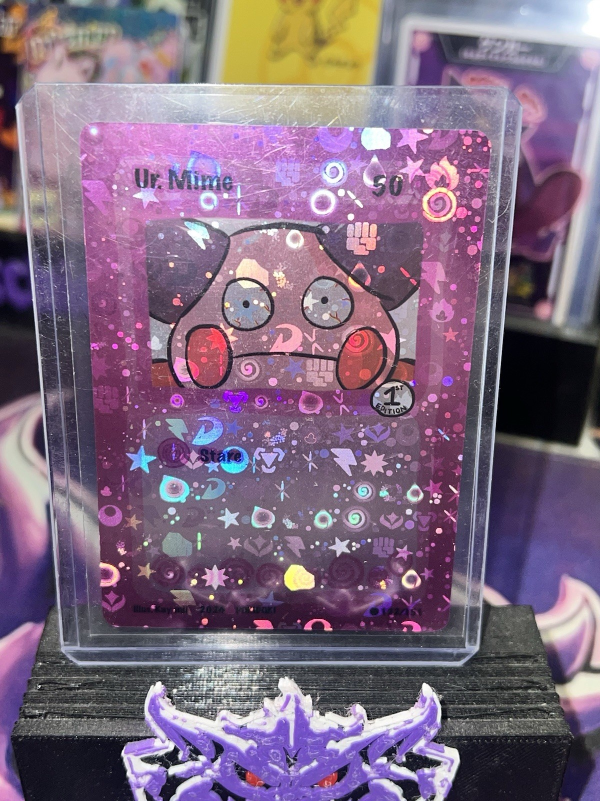 Poki Doki - Mr. Mime Holo 1st Edition Fan Art Card
