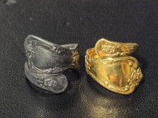 wm. a. rogers oneida ltd gold And Silver Spoon Ring Set