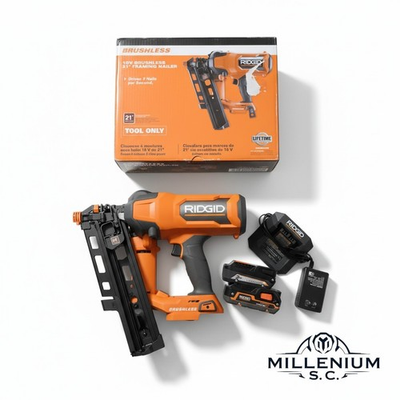 #ad #ad RIDGID 18V Brushless 21° Framing Nailer Kit W 2 2Ah Batteries and Charger $344.15